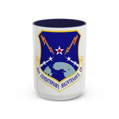 451st Expeditionary Maintenance Group (U.S. Air Force) Accent Coffee Mug 15oz Navy - Go Mug Yourself