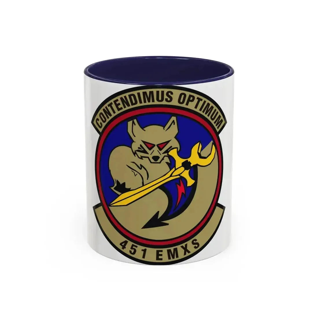 451st Expeditionary Maintenance Squadron (U.S. Air Force) Accent Coffee Mug 11oz Navy - Go Mug Yourself