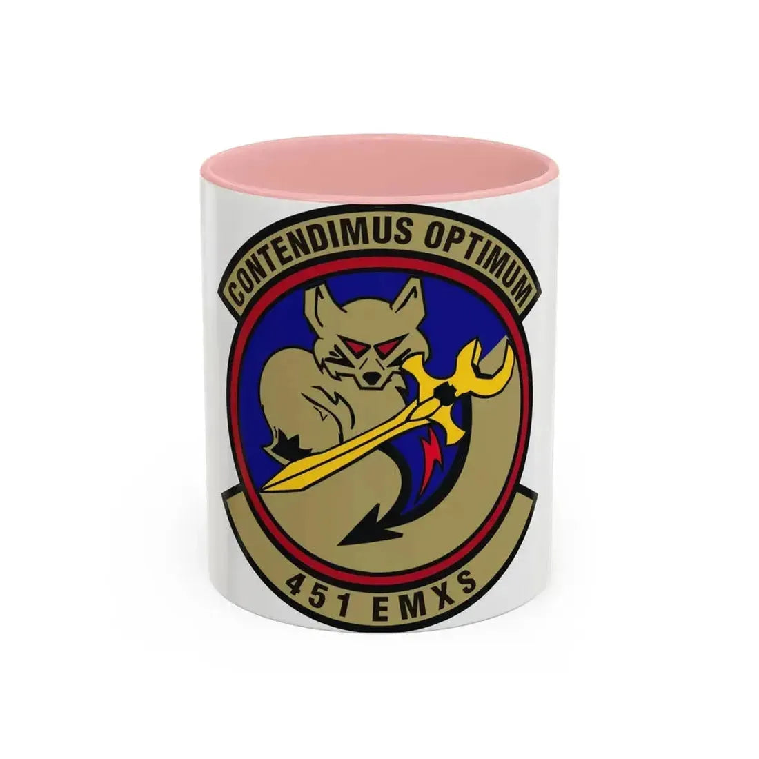 451st Expeditionary Maintenance Squadron (U.S. Air Force) Accent Coffee Mug 11oz Pink - Go Mug Yourself