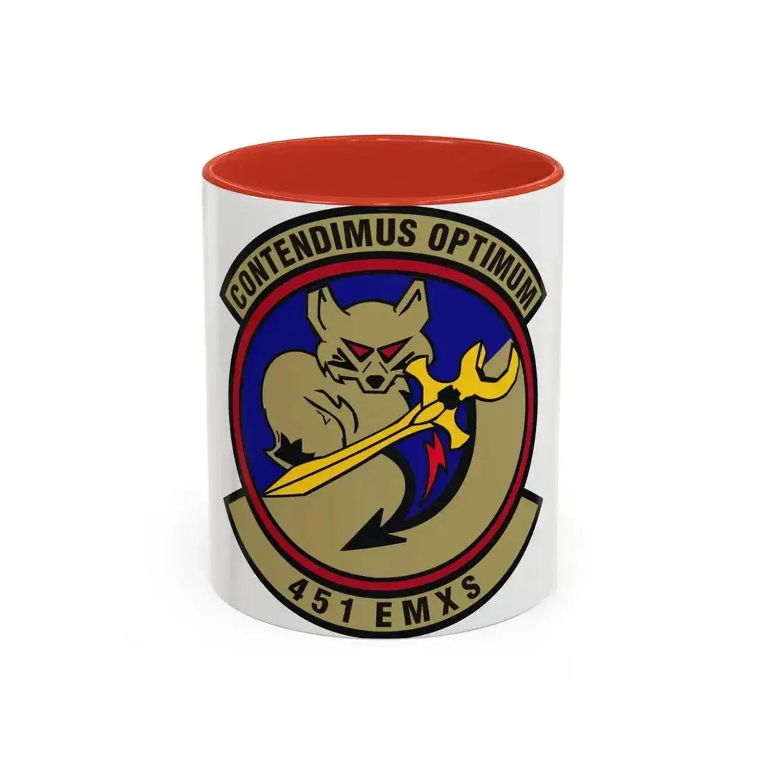 451st Expeditionary Maintenance Squadron (U.S. Air Force) Accent Coffee Mug 11oz Red - Go Mug Yourself