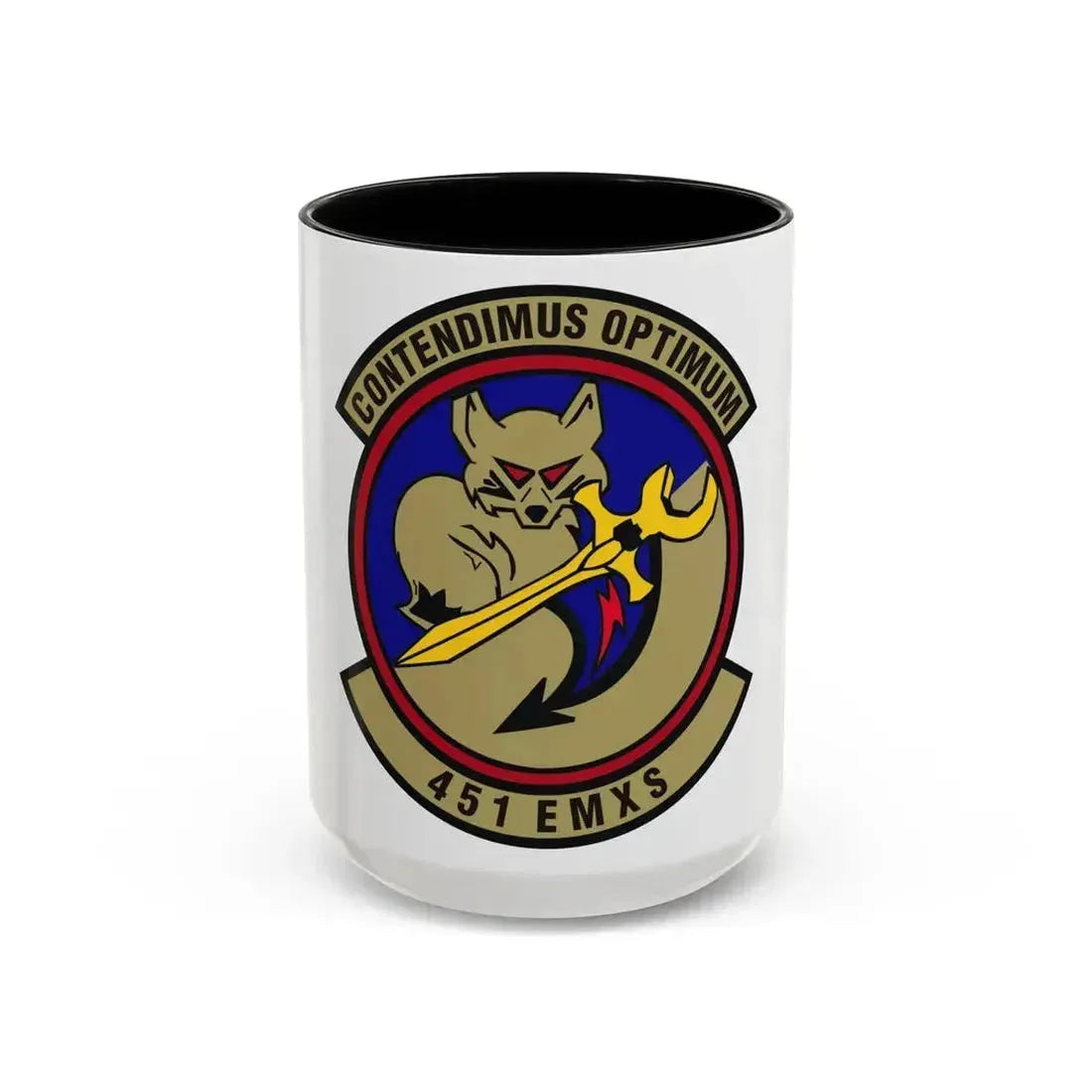 451st Expeditionary Maintenance Squadron (U.S. Air Force) Accent Coffee Mug 15oz Black - Go Mug Yourself