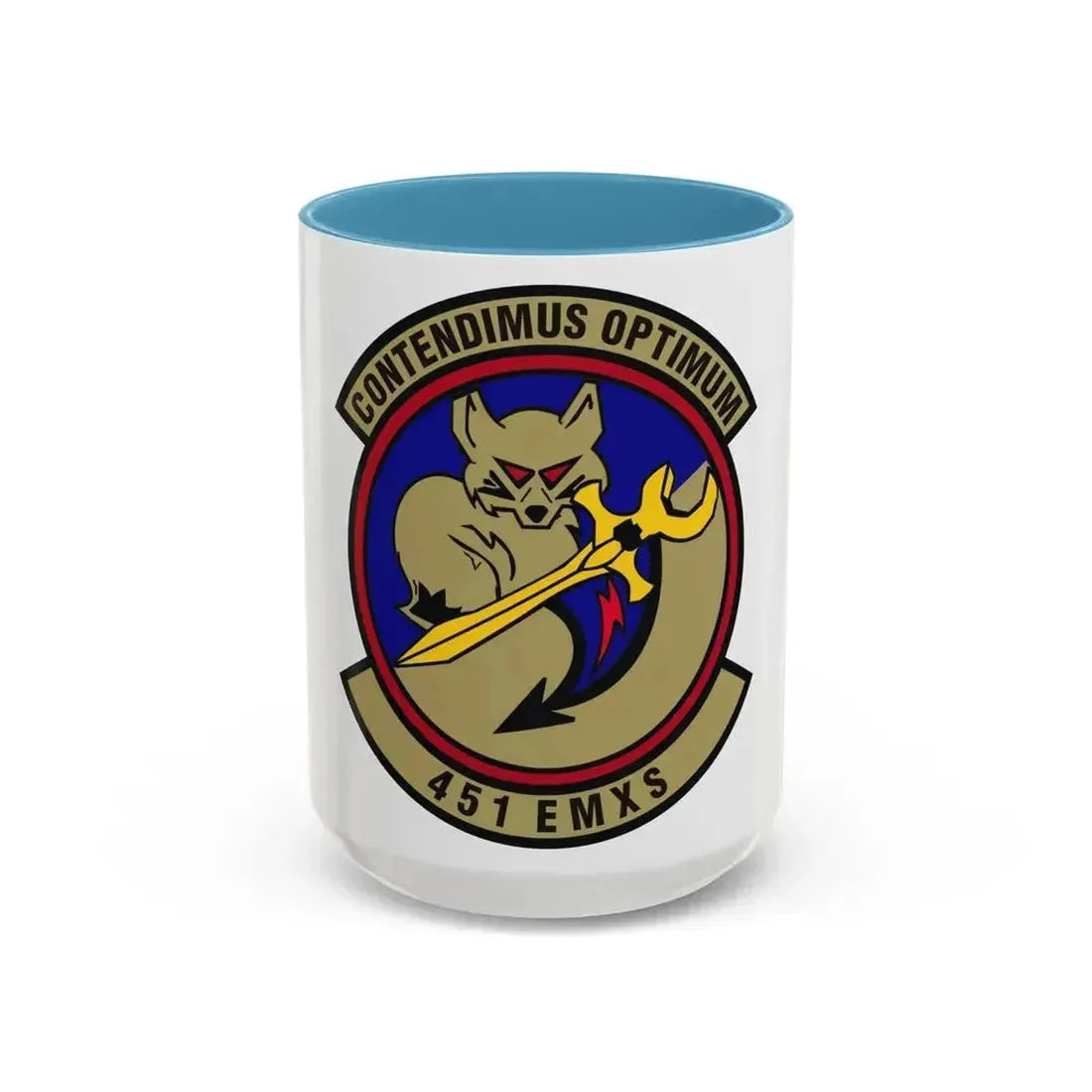 451st Expeditionary Maintenance Squadron (U.S. Air Force) Accent Coffee Mug 15oz Light Blue - Go Mug Yourself