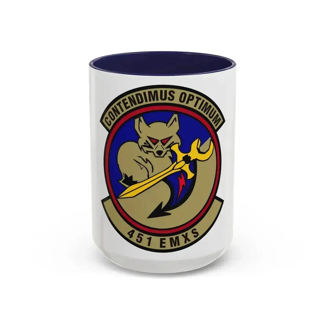 451st Expeditionary Maintenance Squadron (U.S. Air Force) Accent Coffee Mug 15oz Navy - Go Mug Yourself