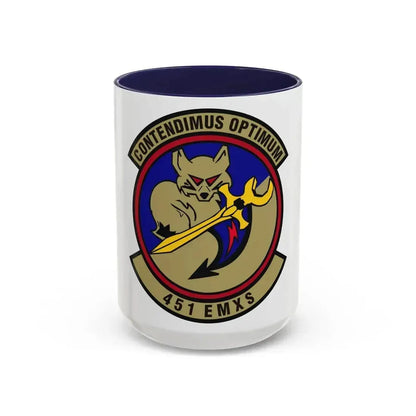 451st Expeditionary Maintenance Squadron (U.S. Air Force) Accent Coffee Mug 15oz Navy - Go Mug Yourself