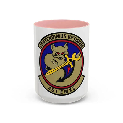 451st Expeditionary Maintenance Squadron (U.S. Air Force) Accent Coffee Mug 15oz Pink - Go Mug Yourself