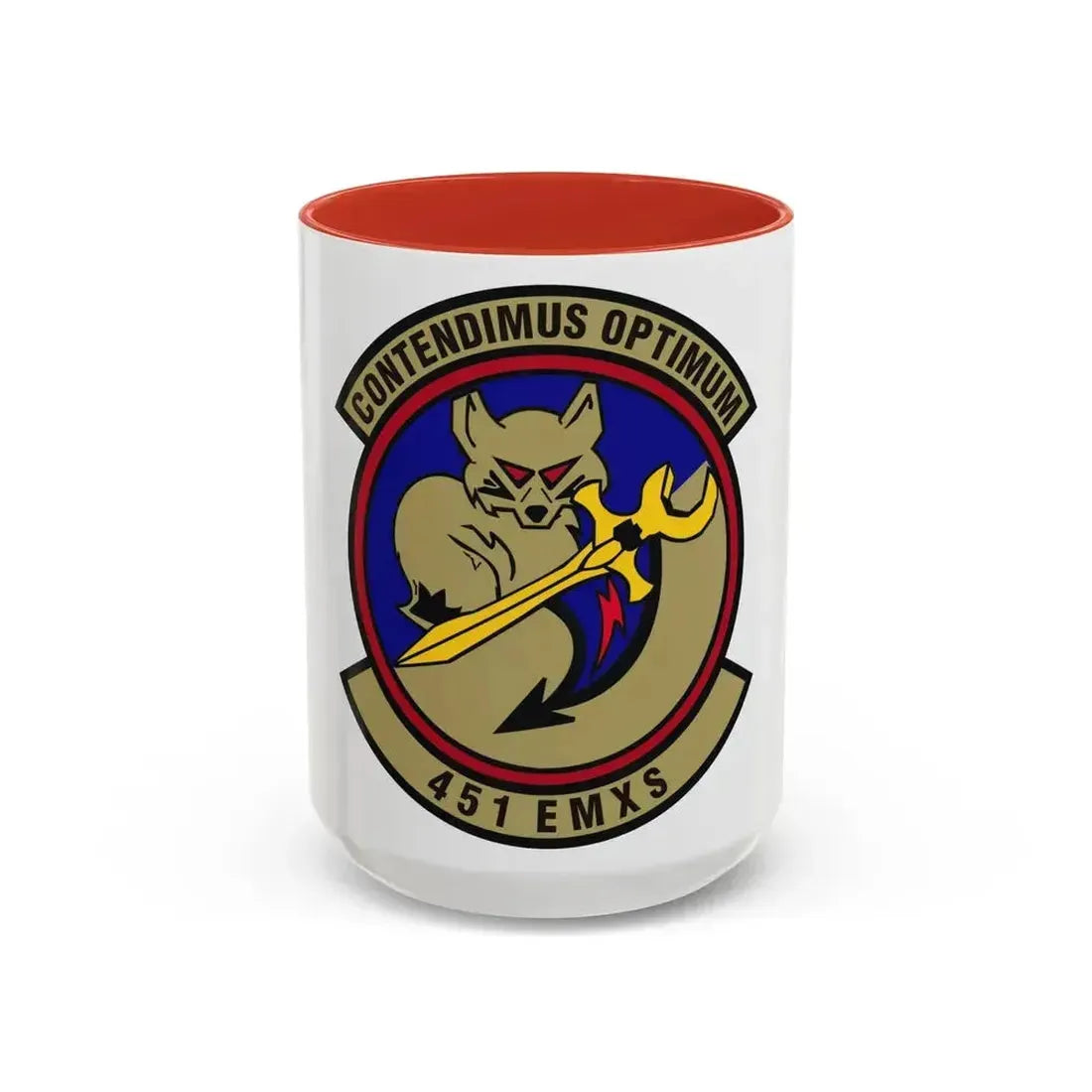 451st Expeditionary Maintenance Squadron (U.S. Air Force) Accent Coffee Mug 15oz Red - Go Mug Yourself