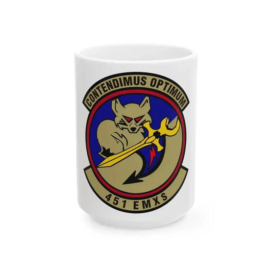 451st Expeditionary Maintenance Squadron (U.S. Air Force) White Coffee Mug 15oz - Go Mug Yourself