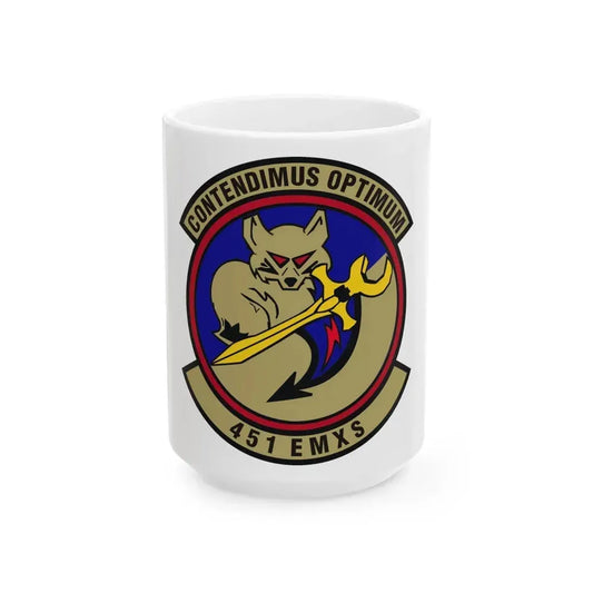 451st Expeditionary Maintenance Squadron (U.S. Air Force) White Coffee Mug 15oz - Go Mug Yourself