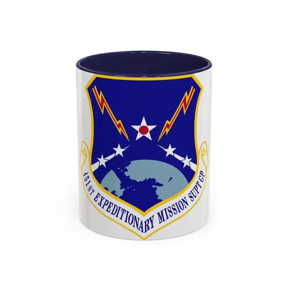 451st Expeditionary Mission Support Group (U.S. Air Force) Accent Coffee Mug 11oz Navy - Go Mug Yourself