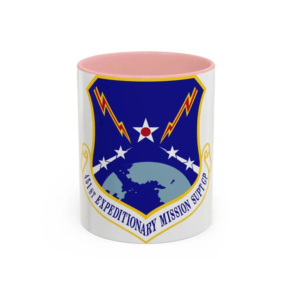 451st Expeditionary Mission Support Group (U.S. Air Force) Accent Coffee Mug 11oz Pink - Go Mug Yourself