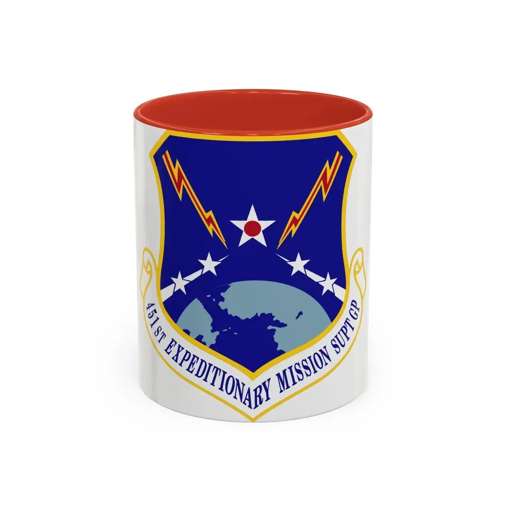 451st Expeditionary Mission Support Group (U.S. Air Force) Accent Coffee Mug 11oz Red - Go Mug Yourself