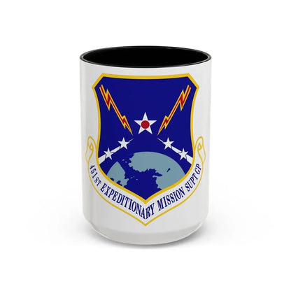 451st Expeditionary Mission Support Group (U.S. Air Force) Accent Coffee Mug 15oz Black - Go Mug Yourself