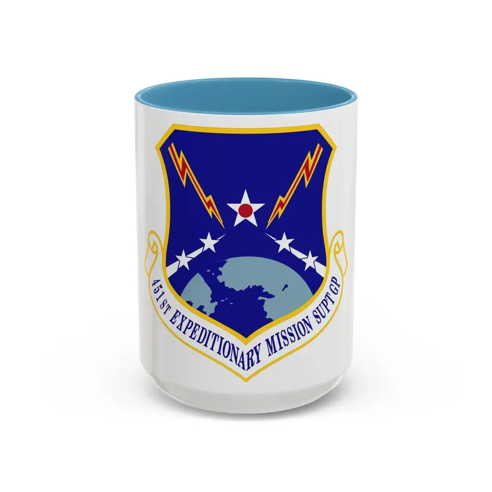 451st Expeditionary Mission Support Group (U.S. Air Force) Accent Coffee Mug 15oz Light Blue - Go Mug Yourself
