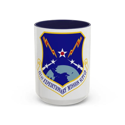 451st Expeditionary Mission Support Group (U.S. Air Force) Accent Coffee Mug 15oz Navy - Go Mug Yourself