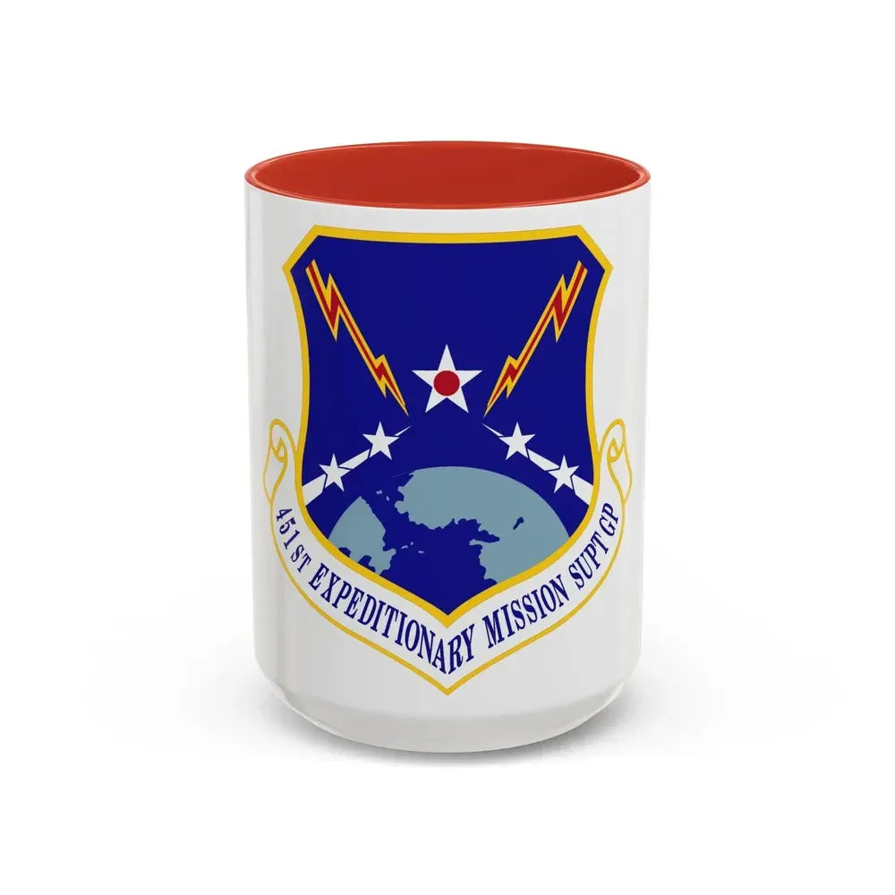 451st Expeditionary Mission Support Group (U.S. Air Force) Accent Coffee Mug 15oz Red - Go Mug Yourself