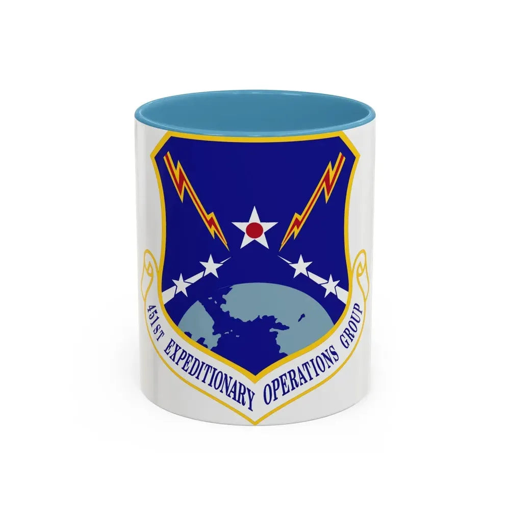 451st Expeditionary Operations Group (U.S. Air Force) Accent Coffee Mug 11oz Light Blue - Go Mug Yourself