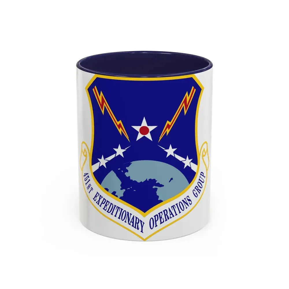 451st Expeditionary Operations Group (U.S. Air Force) Accent Coffee Mug 11oz Navy - Go Mug Yourself