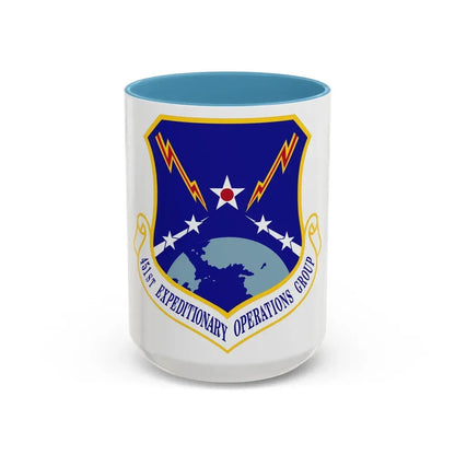 451st Expeditionary Operations Group (U.S. Air Force) Accent Coffee Mug 15oz Light Blue - Go Mug Yourself
