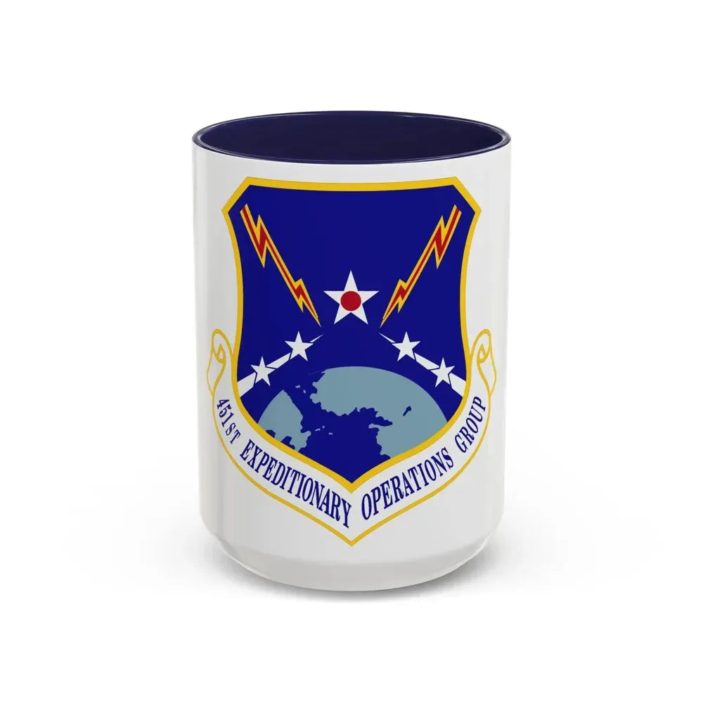 451st Expeditionary Operations Group (U.S. Air Force) Accent Coffee Mug 15oz Navy - Go Mug Yourself