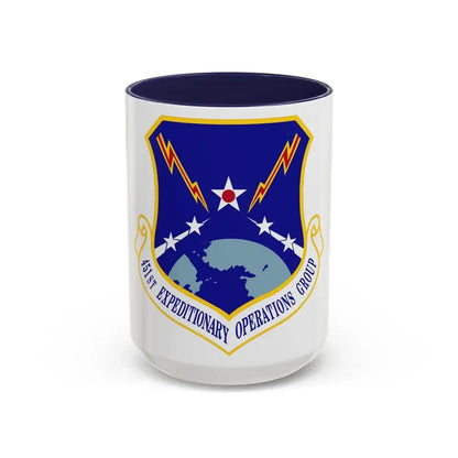 451st Expeditionary Operations Group (U.S. Air Force) Accent Coffee Mug 15oz Navy - Go Mug Yourself