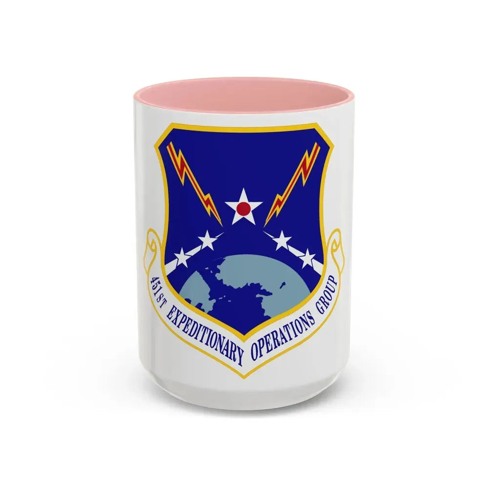 451st Expeditionary Operations Group (U.S. Air Force) Accent Coffee Mug 15oz Pink - Go Mug Yourself