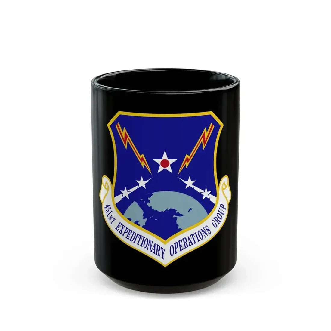 451st Expeditionary Operations Group (U.S. Air Force) Black Coffee Mug 15oz - Go Mug Yourself