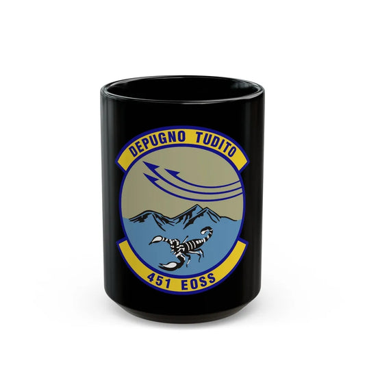 451st Expeditionary Operations Support Squadron (U.S. Air Force) Black Coffee Mug-15oz-Go Mug Yourself