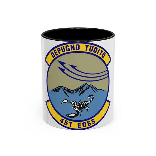 451st Expeditionary Operations Support Squadron (U.S. Air Force) Accent Coffee Mug 11oz Black - Go Mug Yourself