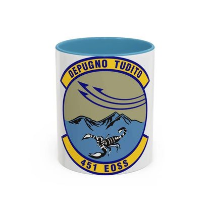451st Expeditionary Operations Support Squadron (U.S. Air Force) Accent Coffee Mug 11oz Light Blue - Go Mug Yourself