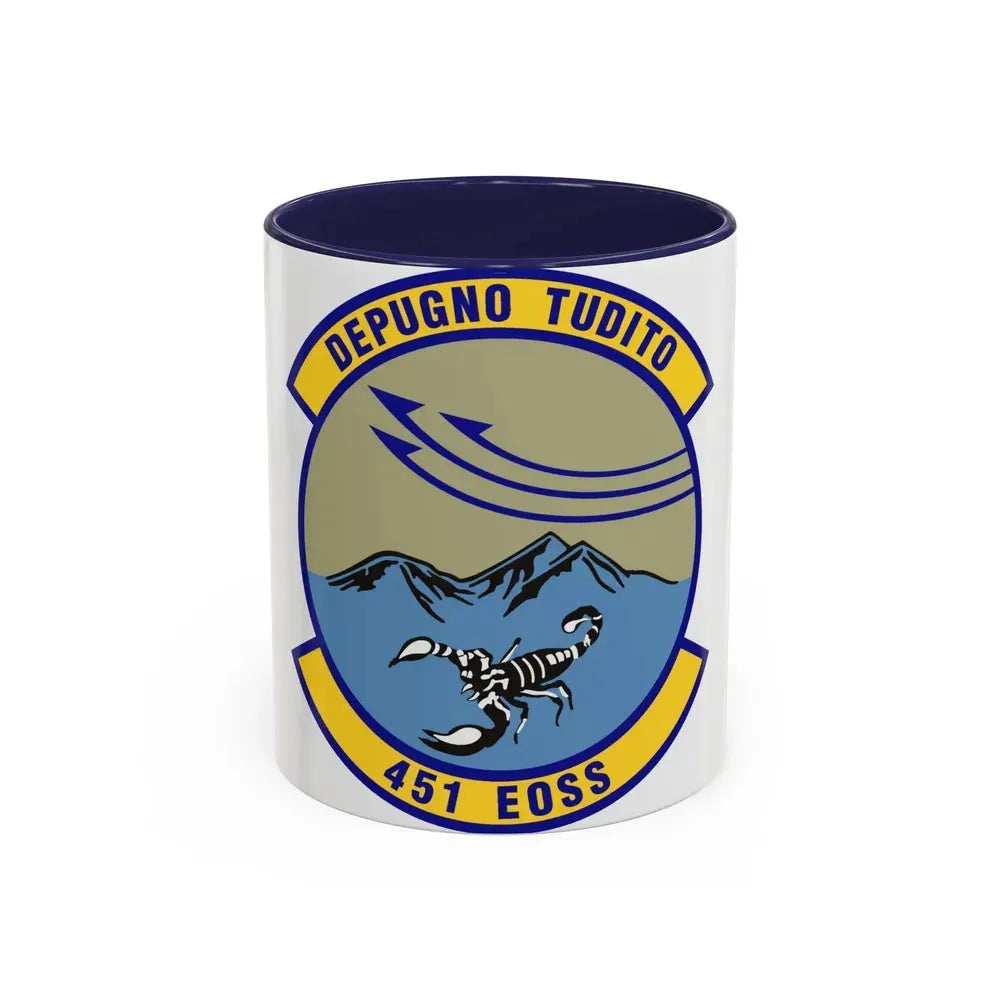 451st Expeditionary Operations Support Squadron (U.S. Air Force) Accent Coffee Mug 11oz Navy - Go Mug Yourself
