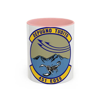 451st Expeditionary Operations Support Squadron (U.S. Air Force) Accent Coffee Mug 11oz Pink - Go Mug Yourself