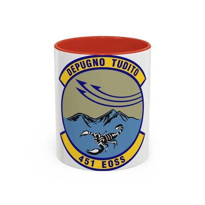451st Expeditionary Operations Support Squadron (U.S. Air Force) Accent Coffee Mug 11oz Red - Go Mug Yourself