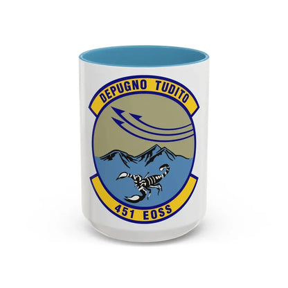 451st Expeditionary Operations Support Squadron (U.S. Air Force) Accent Coffee Mug 15oz Light Blue - Go Mug Yourself