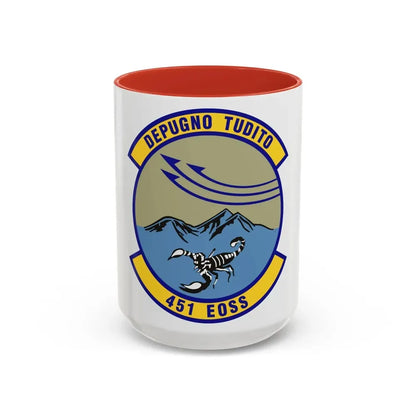 451st Expeditionary Operations Support Squadron (U.S. Air Force) Accent Coffee Mug 15oz Red - Go Mug Yourself