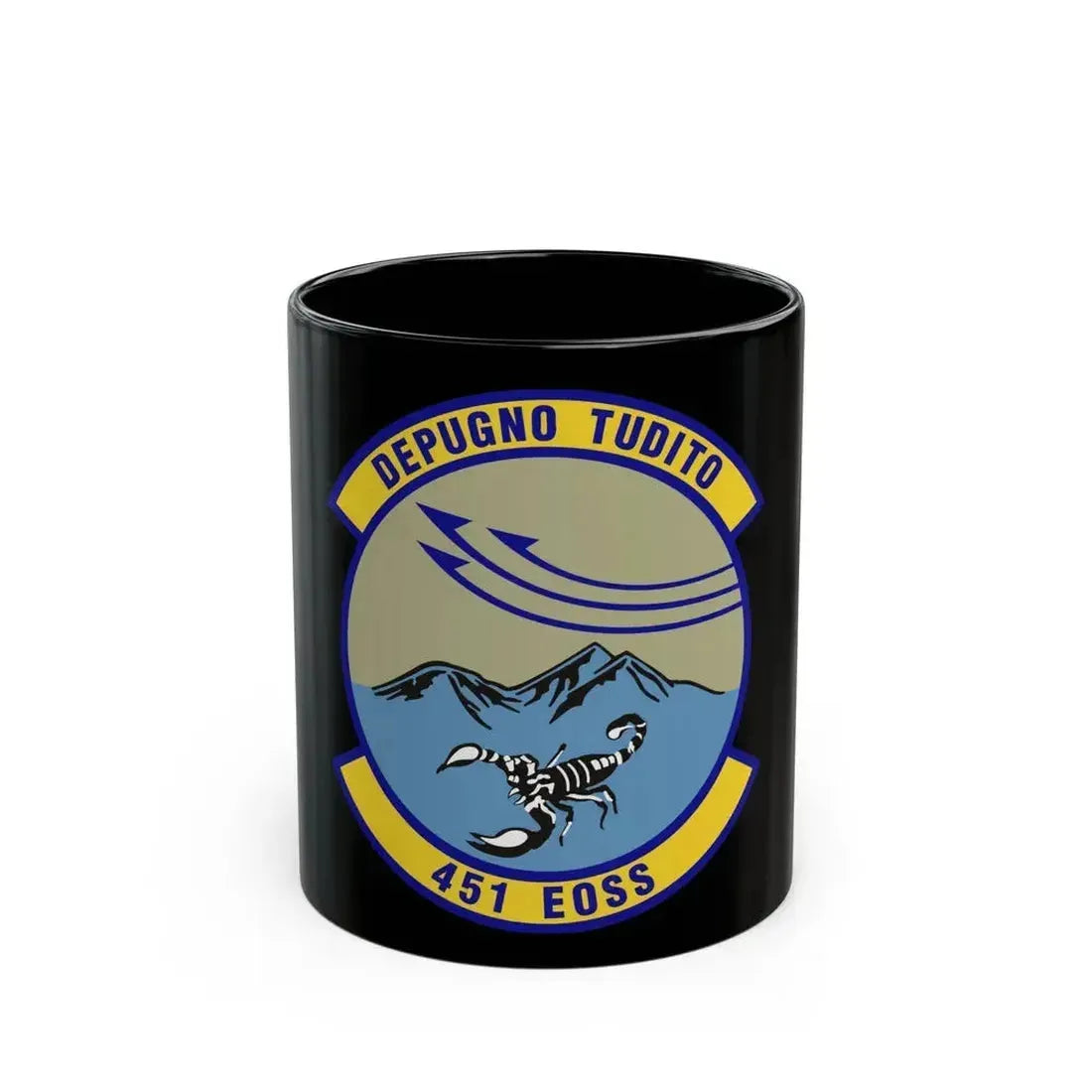 451st Expeditionary Operations Support Squadron (U.S. Air Force) Black Coffee Mug 11oz - Go Mug Yourself