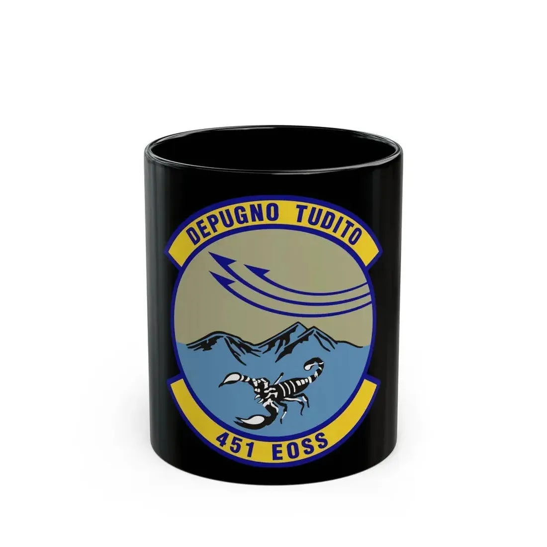 451st Expeditionary Operations Support Squadron (U.S. Air Force) Black Coffee Mug 11oz - Go Mug Yourself