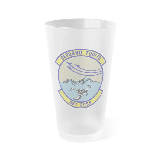 451st Expeditionary Operations Support Squadron (U.S. Air Force) Frosted Pint Glass 16oz 16oz Frosted - Go Mug Yourself