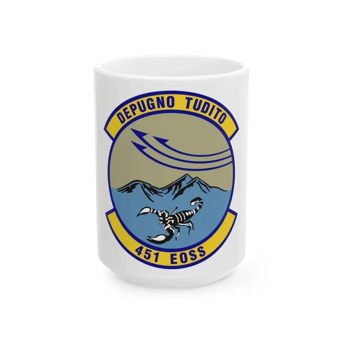 451st Expeditionary Operations Support Squadron (U.S. Air Force) White Coffee Mug 15oz - Go Mug Yourself