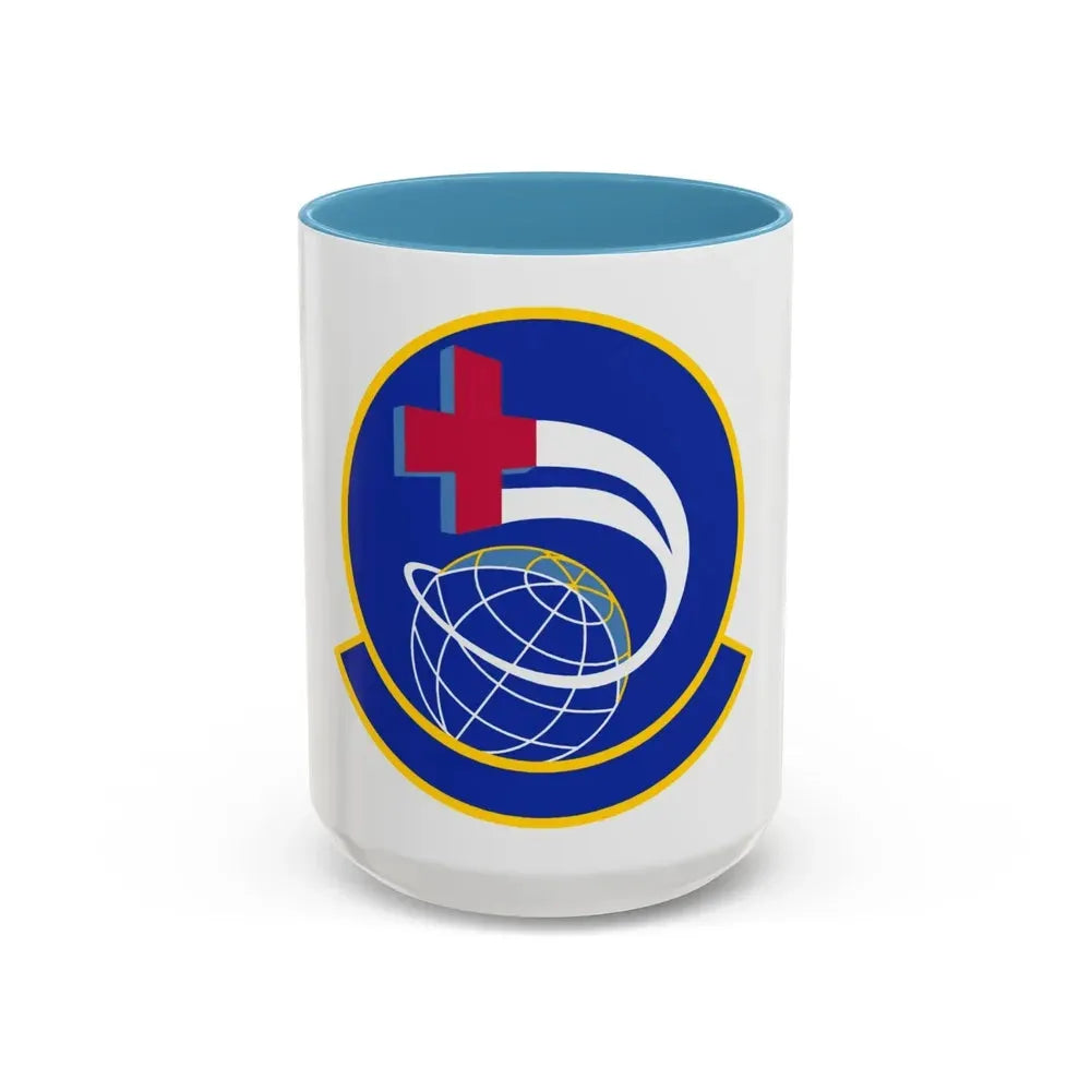 452 Aeromedical Evacuation Squadron AFRC (U.S. Air Force) Accent Coffee Mug 15oz Light Blue - Go Mug Yourself
