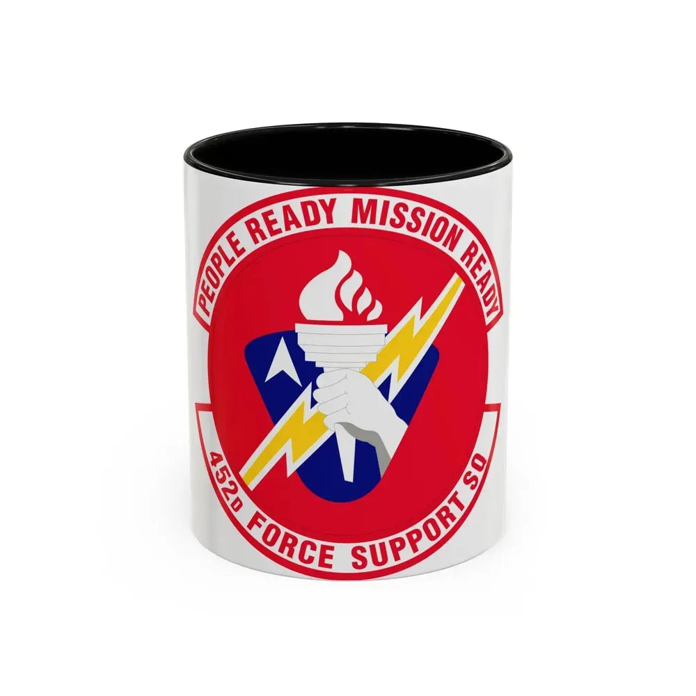 452 Force Support Squadron AFRC (U.S. Air Force) Accent Coffee Mug 11oz Black - Go Mug Yourself