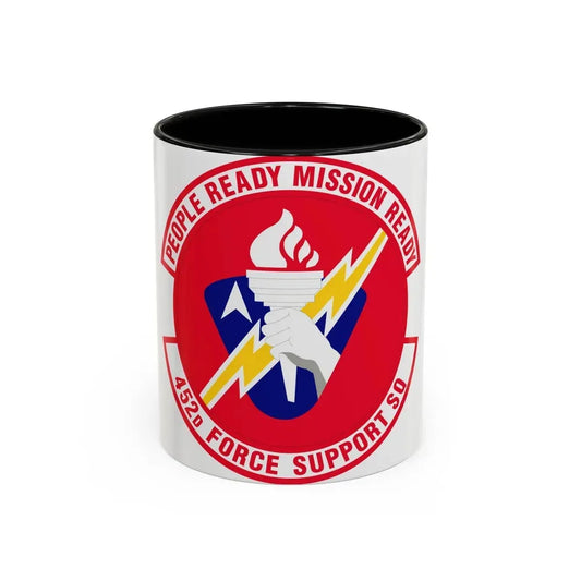 452 Force Support Squadron AFRC (U.S. Air Force) Accent Coffee Mug 11oz Black - Go Mug Yourself