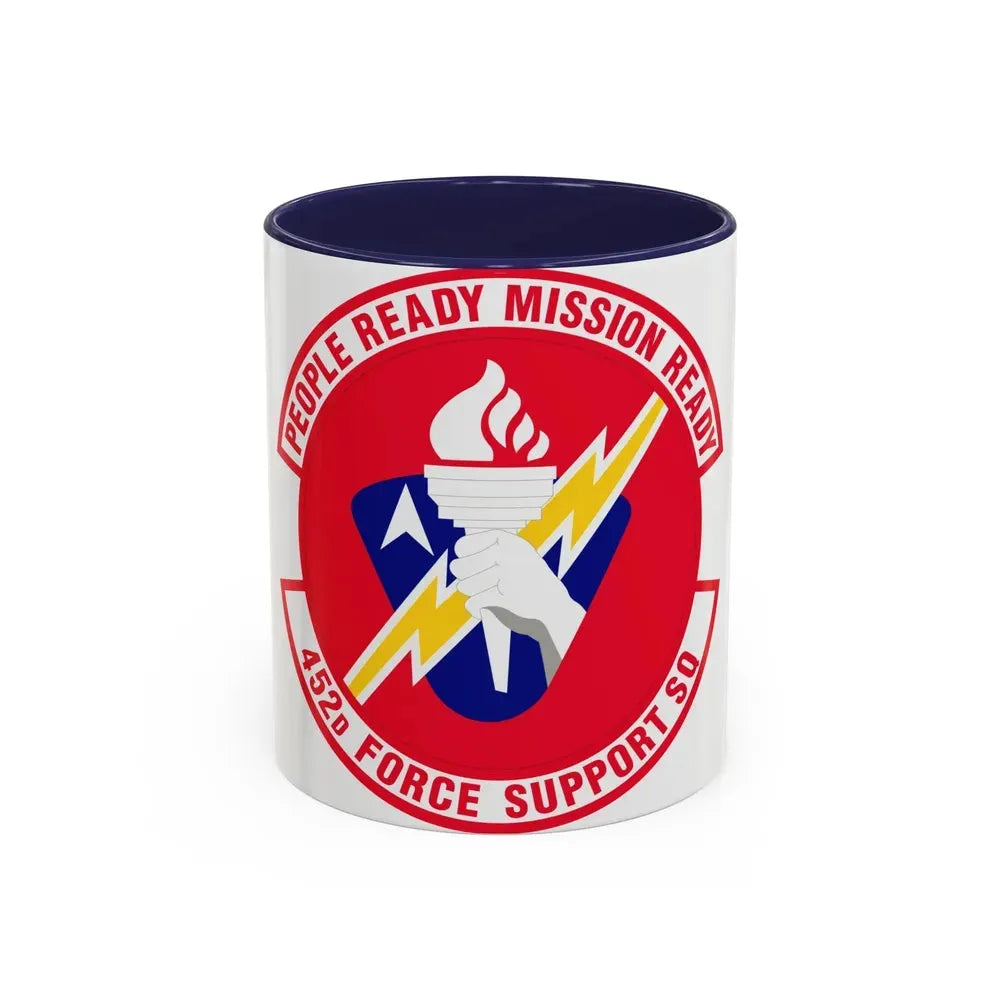 452 Force Support Squadron AFRC (U.S. Air Force) Accent Coffee Mug 11oz Navy - Go Mug Yourself