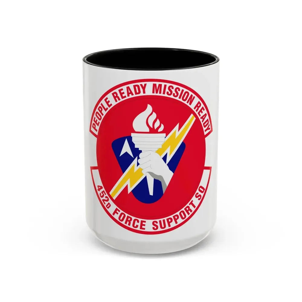 452 Force Support Squadron AFRC (U.S. Air Force) Accent Coffee Mug 15oz Black - Go Mug Yourself