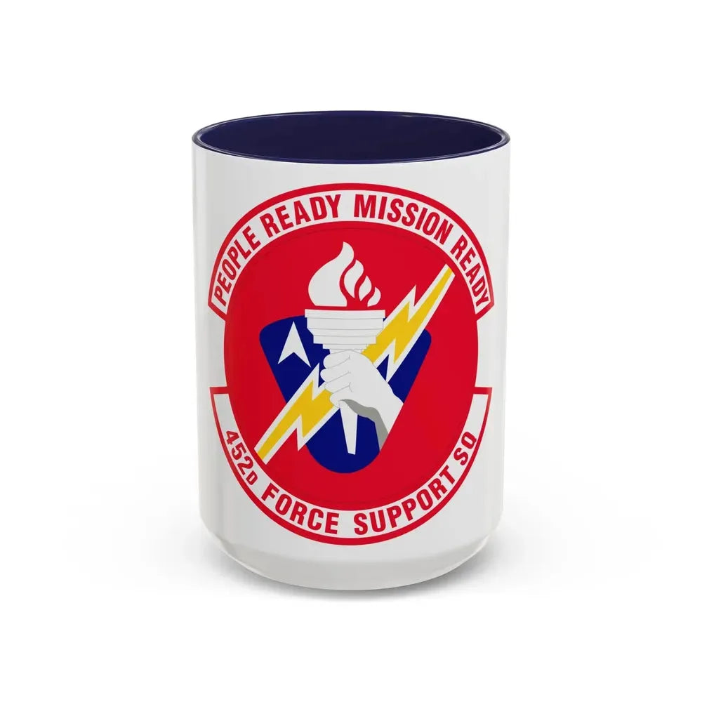 452 Force Support Squadron AFRC (U.S. Air Force) Accent Coffee Mug 15oz Navy - Go Mug Yourself