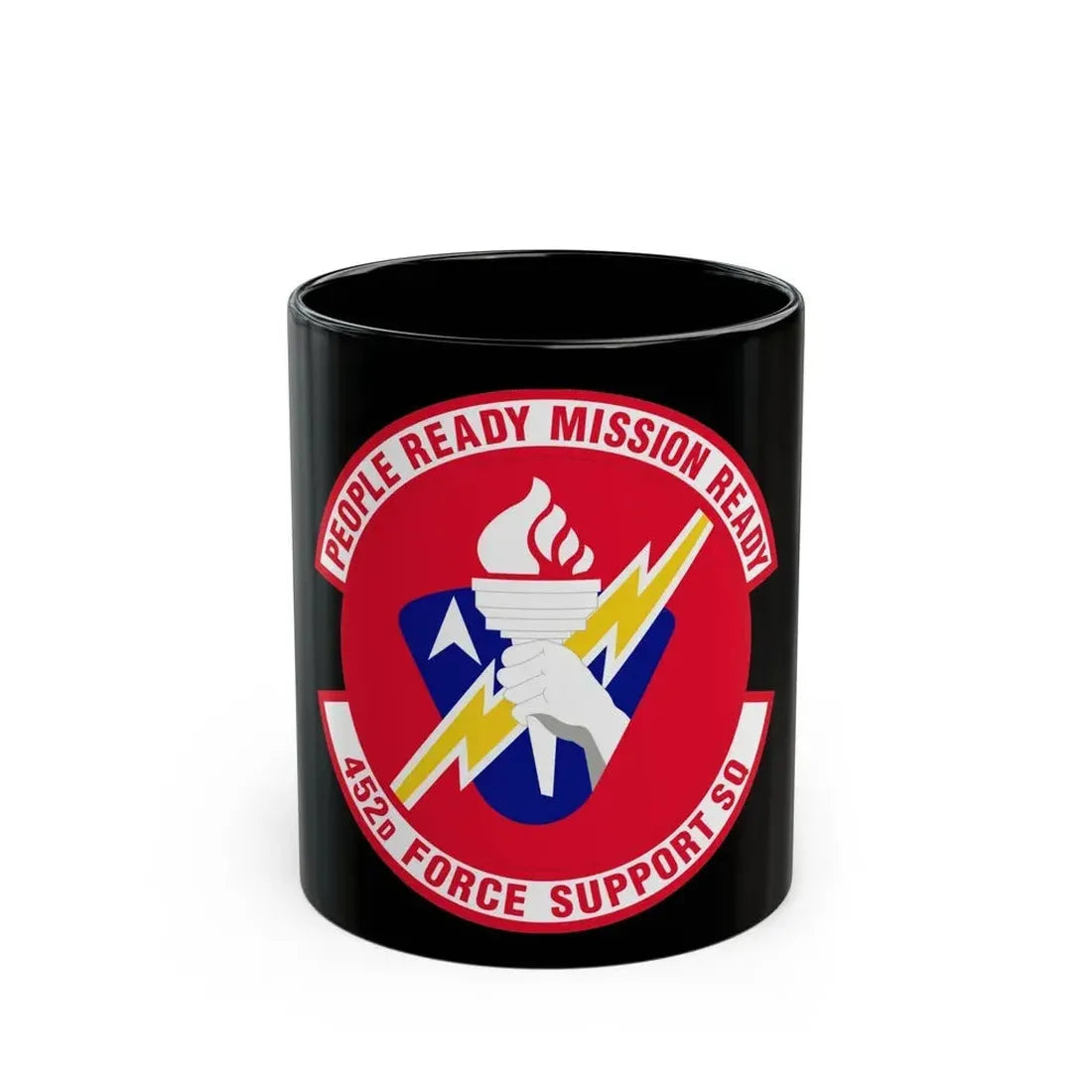 452 Force Support Squadron AFRC (U.S. Air Force) Black Coffee Mug 11oz - Go Mug Yourself
