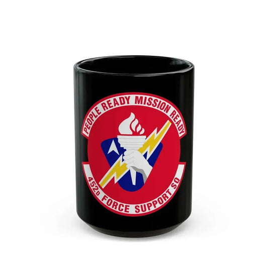 452 Force Support Squadron AFRC (U.S. Air Force) Black Coffee Mug 15oz - Go Mug Yourself
