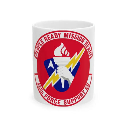 452 Force Support Squadron AFRC (U.S. Air Force) White Coffee Mug 11oz - Go Mug Yourself