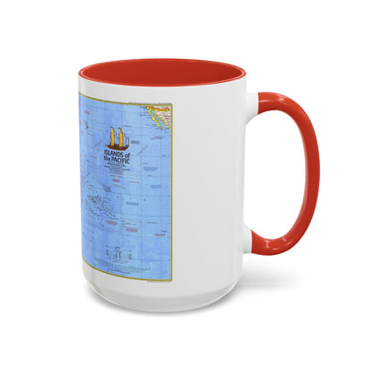 Pacific - Islands of the (1974) (Map) Accent Coffee Mug