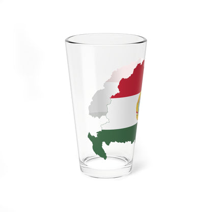 Flag-map of Greater Hungary Kadar coat of arms (Hungary) Pint Glass 16oz