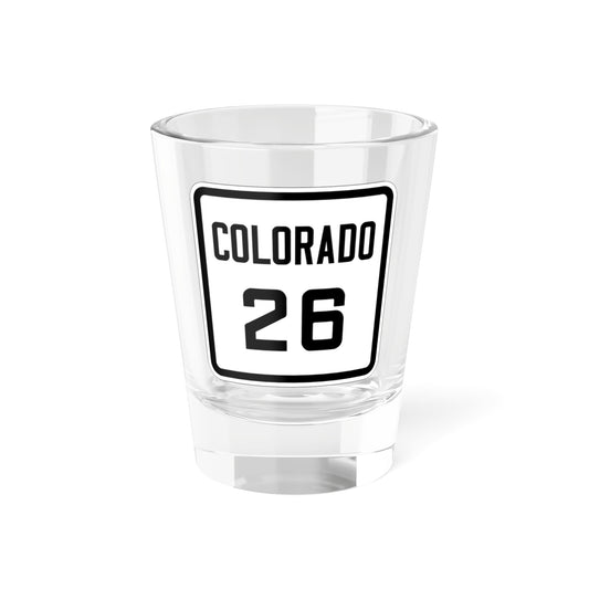 Colorado 26 1926 (Colorado) (Road Sign) Shot Glass 1.5oz-1.5oz-Go Mug Yourself